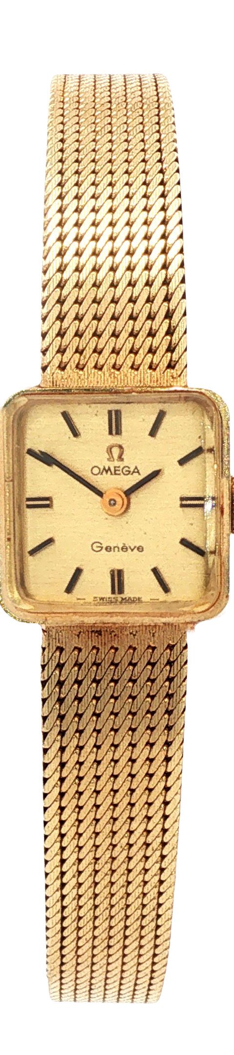 Vintage Omega Genève 14K Gold Watch